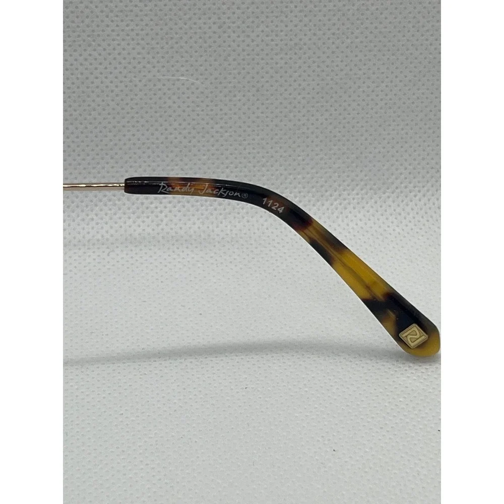 Randy Jackson‎ Eyeglasses Designer Frames Tortoise Gold Metal Women's